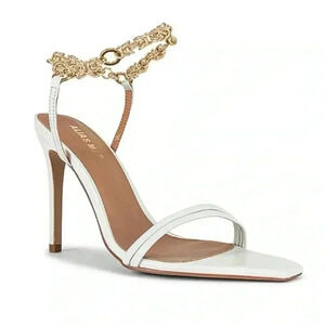 ALIAS MAE x REVOLVE Ankle Chain Strap Heel in Ivory Sz. 37